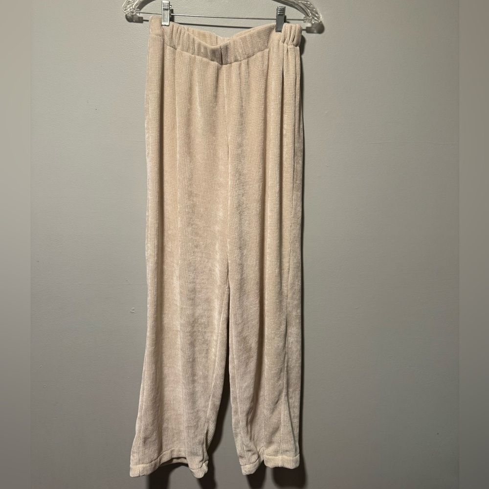 Old Navy Cream Chenille Wide Leg Pants